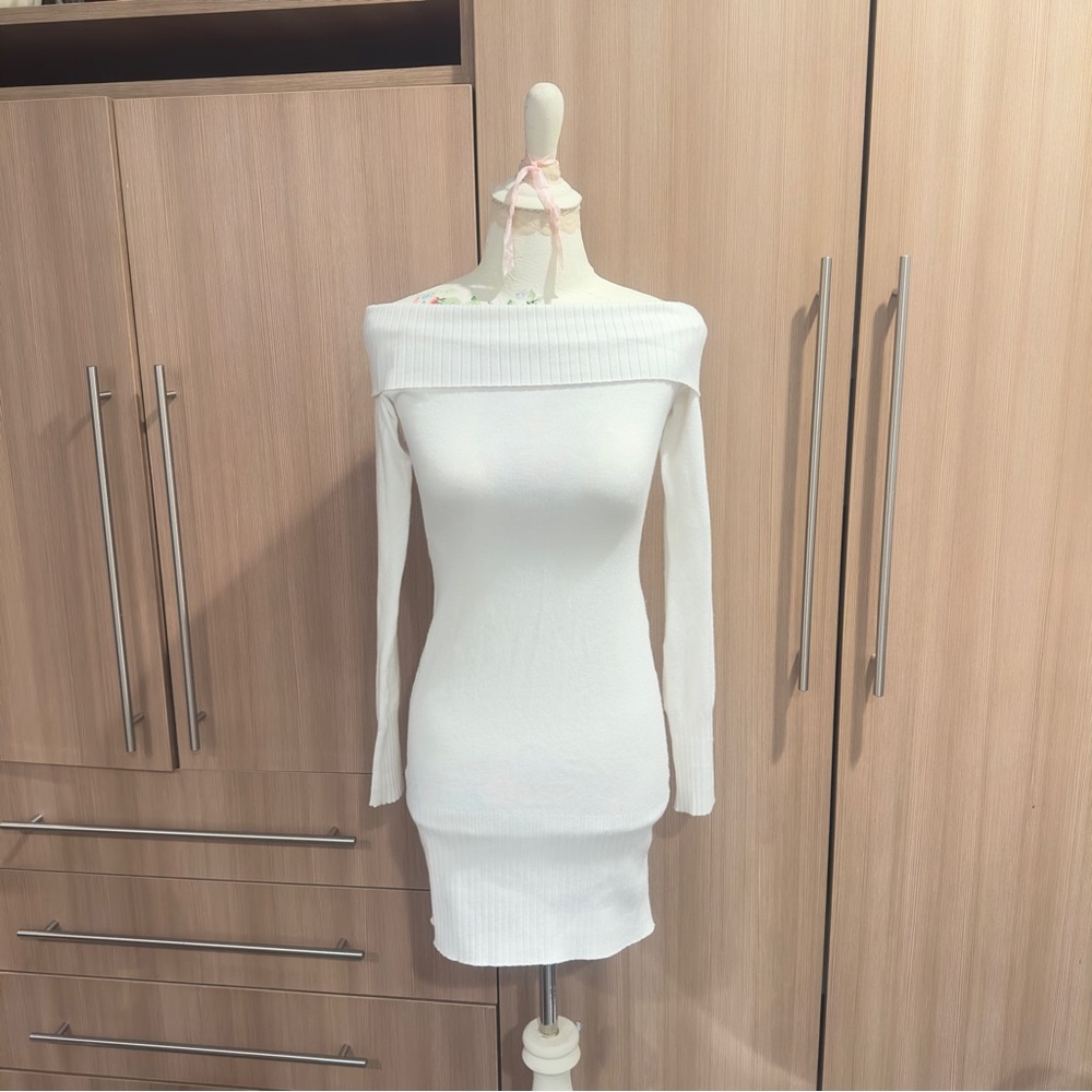 Elegant Off-Shoulder White Dress